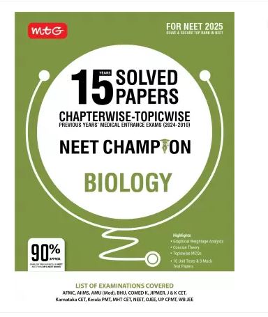 MTG 15 Years NEET Chapterwise Topicwise Previous Years Solved Papers Biology 